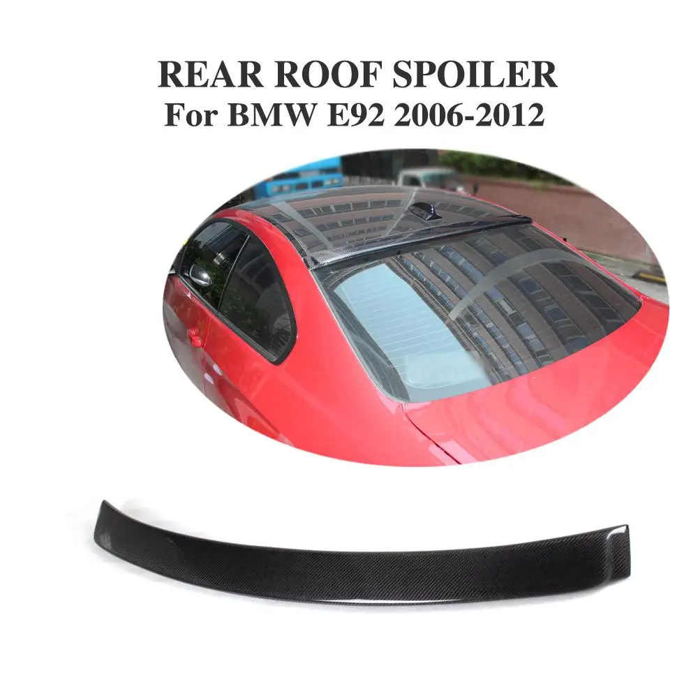 Carbon Fiber Rear Roof Spoiler Window Trim Sticker Lip