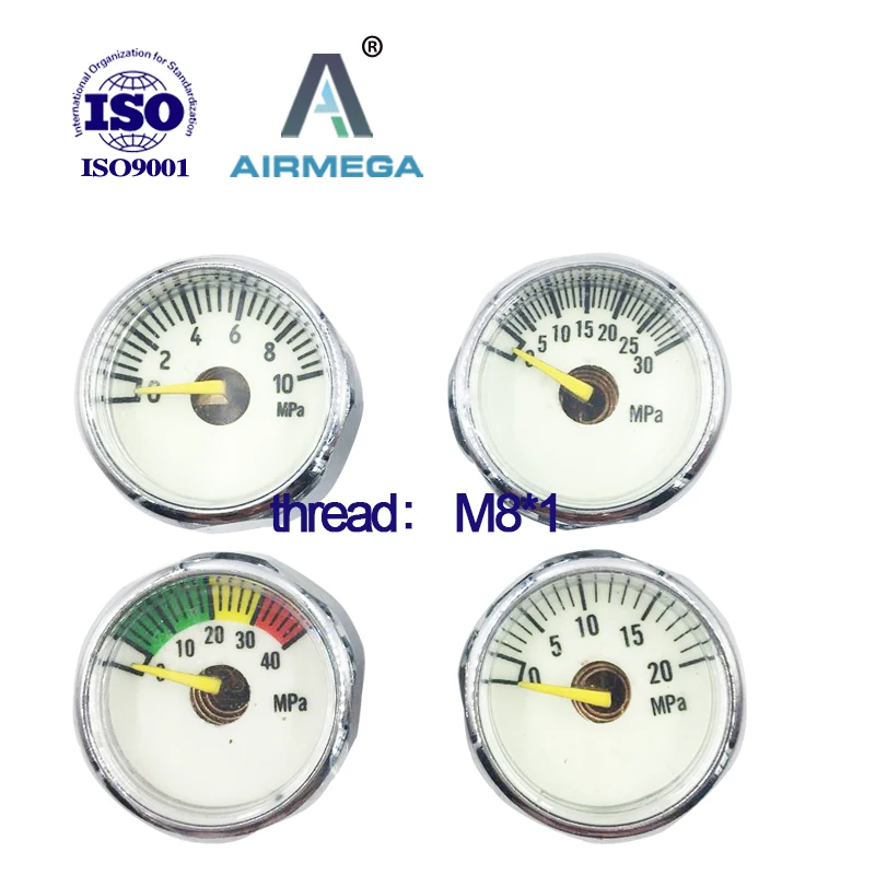 Paintball Airsoft PCP AirGun Mini 25mm Manometer Gauge M10*1/M8*1 10