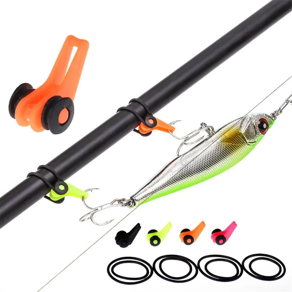 

10 Pcs/Bag Fishing Rod Tackle Lure Spoon Bait Hook Keeper Rod Clip Plastic Holder Clip Tackle Tool Pesca Fishing Accessories