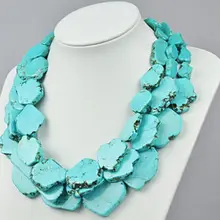 Ручной работы 3 ряда necklace ISES ожерелье кулон женский подарок Вечерние