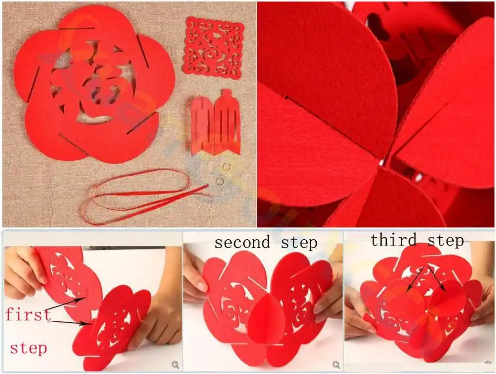 Diy Non Woven Chinese New Year Festival Hydrangea Lantern Pendant Room Bar Hotel Party Decorations Wedding Flower Ornament Ornamental Flowers Ornamental Lanternornamental Decoration Aliexpress