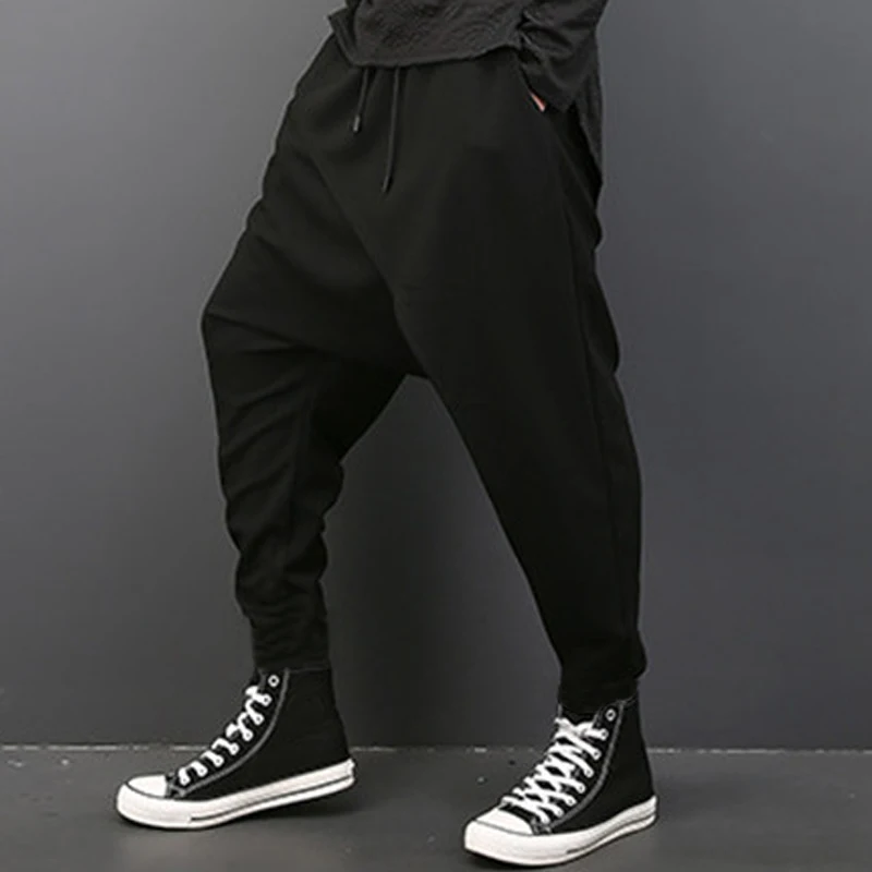 INCERUN размера плюс 3XL мужские брюки с глубоким шаговым швом хип-хоп Джоггеры мужские брюки с эластичной резинкой на талии свободные Swag повседневные мешковатые шаровары