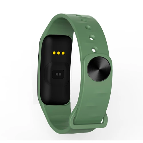 C1 Bluetooth Smart Браслет сердечного ритма и сна Мониторы спортивные Smart Band трекер Fit Группы для IOS Android - Цвет: Зеленый