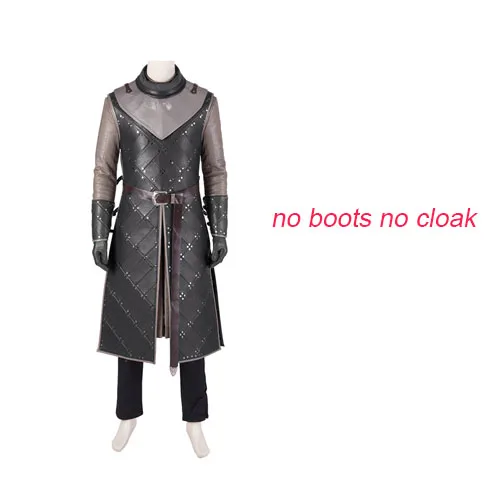Игра престолов Сезон 8 Джон снег косплей костюм зимний костюм наряд для косплея на Хэллоуин для мужчин индивидуальный заказ - Цвет: no cloak no boots