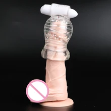 Glans Penis Sleeve Lasting Exerciser Male Masturbator Sex Toys Gay Men Penis Vibrating Stimulator Masturbation for Man Pussy Toy