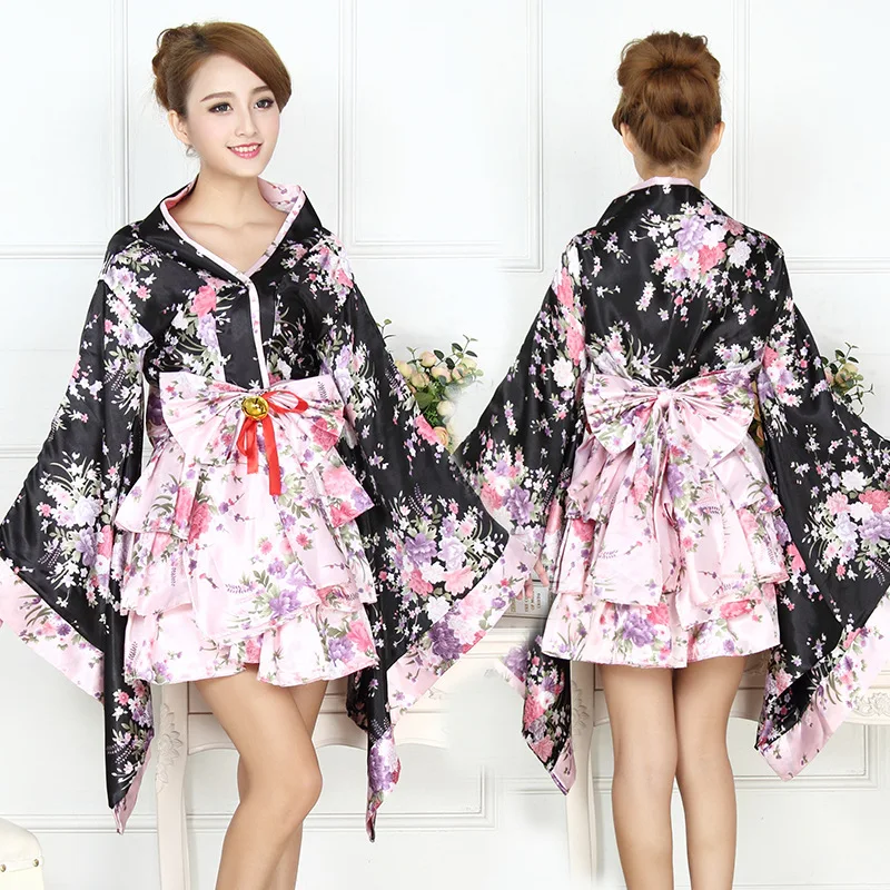  Women Japanese Kimono Sexy Costumes Sex Product Women Anime Japan Lolita Maid Dress Erotic Lingerie