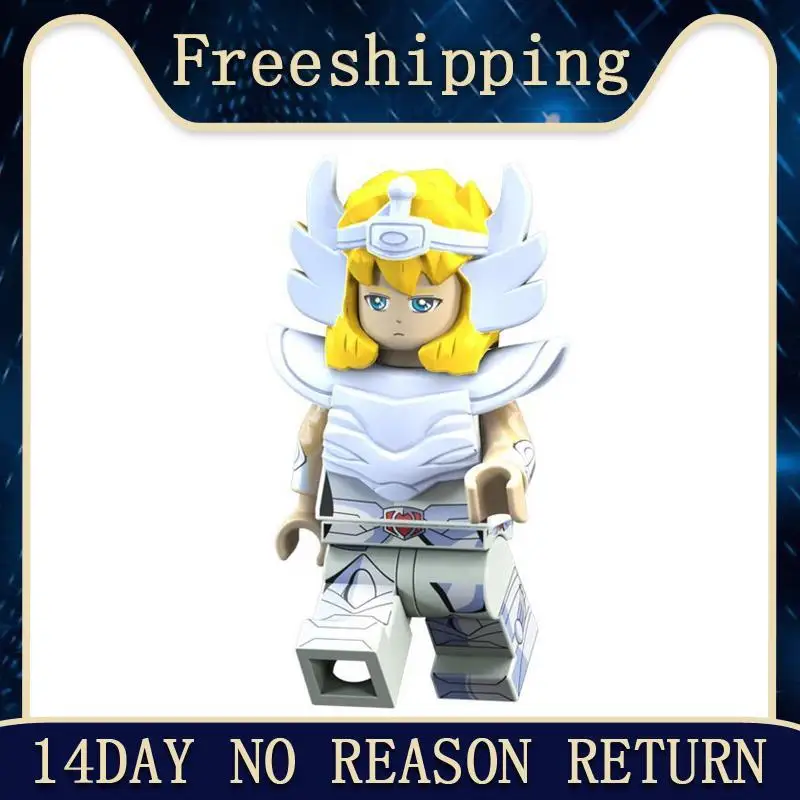 

Single Sale Saint Seiya Super Heroes Knights of the Zodiac Hyoga Dragon Andromeda Ikki Building Blocks Children Gift Toys PG1152