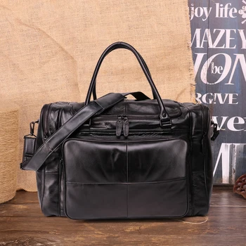 

Vegetable tanning Leather Travel Bag Men Travel Duffel bag Cow Genuine Leather Carry On Luggage Weekend large shoulder Bag