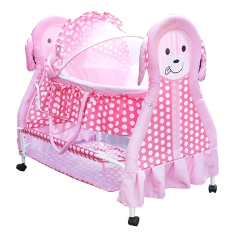 

Newborn crib cradle bed sleeping basket multi-function cute bb small bed with roller