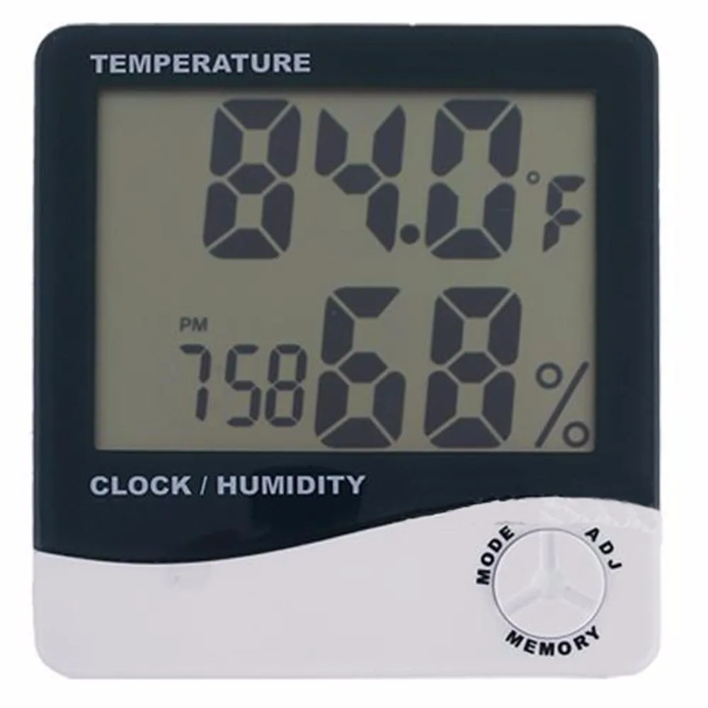 HTC 1 High Accuracy Digital LCD Humidity Meter Clock Thermometer