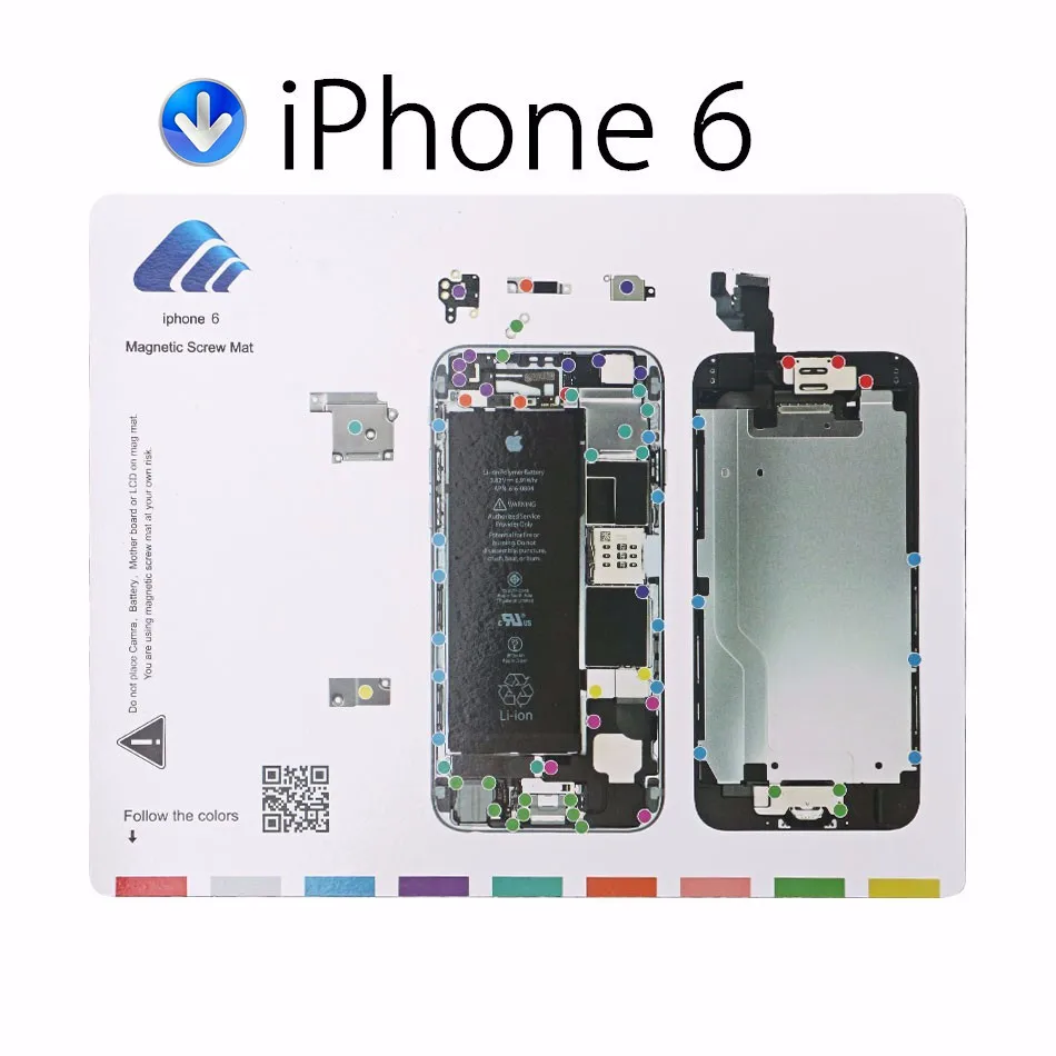 11 шт. Магнитный винт коврик для iPhone 4, 4S, 5, 5c, 5S, 6,6 Plus, 6s, 6s Plus, 7,7 Plus Профессиональный направляющий коврик Инструменты для ремонта мобильных телефонов