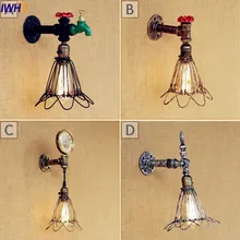IWHD Rustic Retro Water Pipe Wall Light LED Wandlampen Vintage Wall Lamp Edison Loft Industrial Wall Sconce Apliques Pared retro loft edison wall lamp bedroom louis poulsen wall lights for home rustic industrial wall sconce lamparas de pared pipe lamp