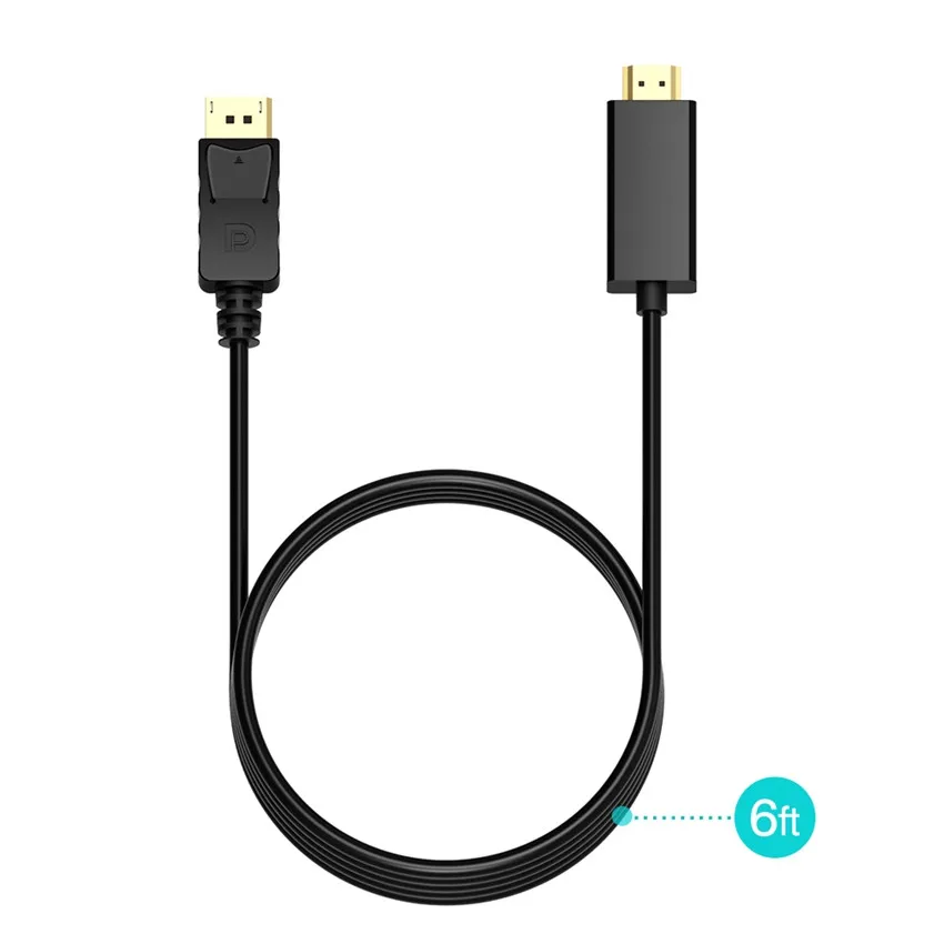 DZLST Кабель DP-HDMI папа-папа DisplayPort Преобразование HDMI видео аудио кабель-адаптер для ПК HDTV проектор Ноутбук 1080P