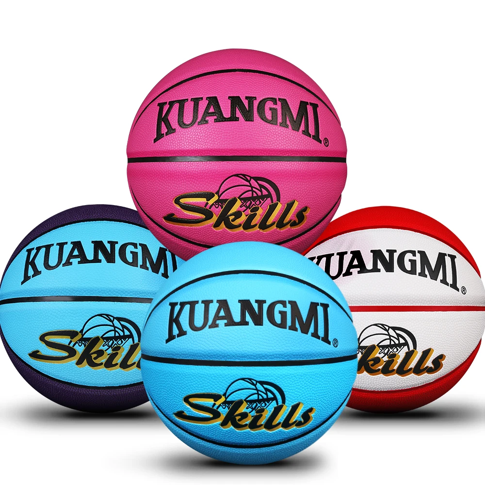 Kuangmi официальный размеры 5 детей баскетбол мяч из искусственной кожи детские игры в помещении и наружные шары