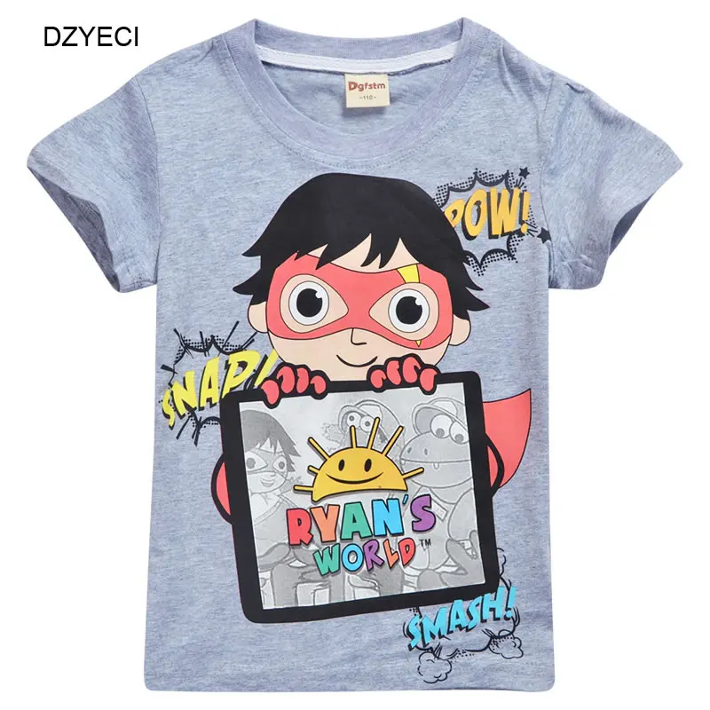 DZYECI Ryan Toys Review футболка для мальчиков и девочек подростков летняя повседневная