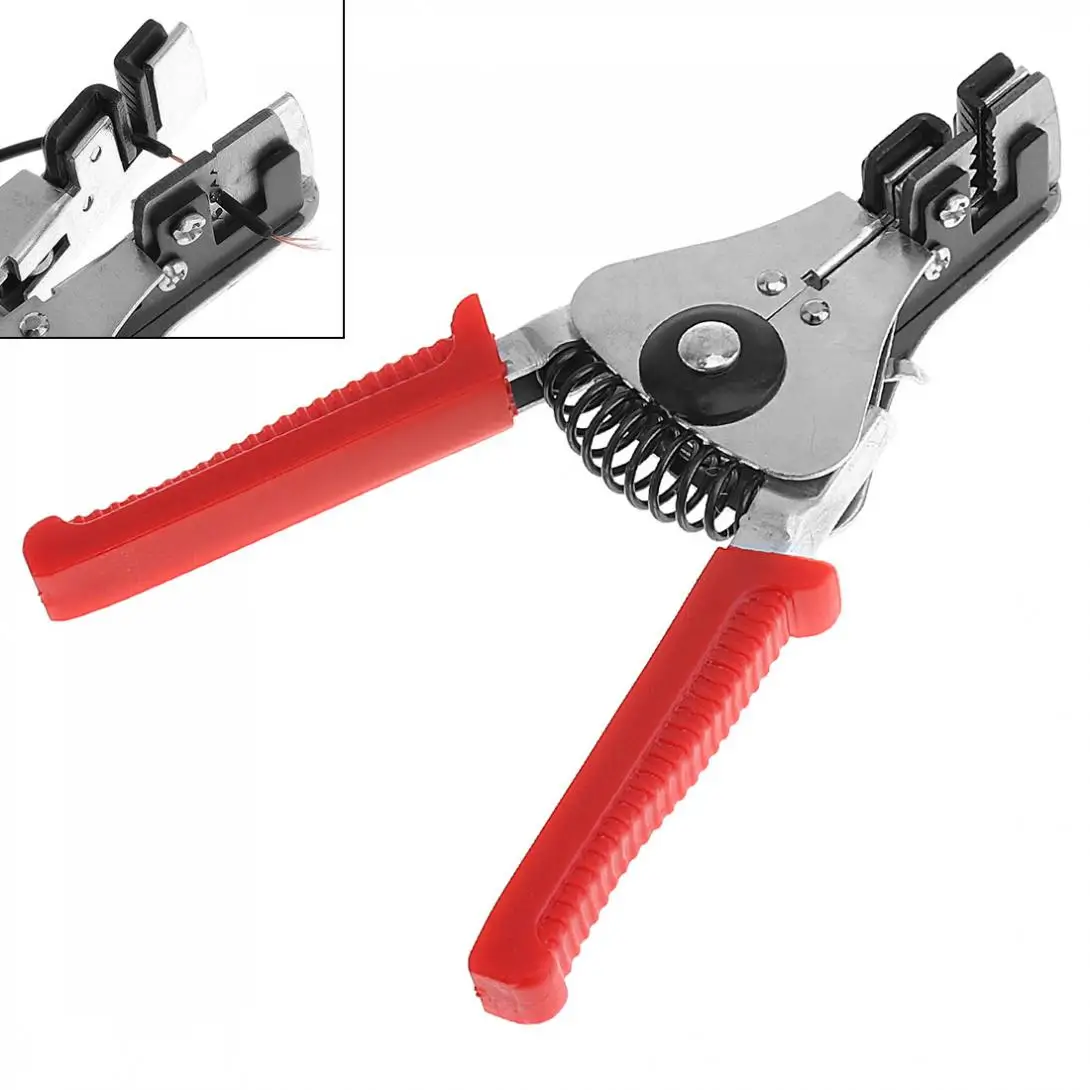 

7 Inch Multifunction Automatic Wire Stripper Crimping Pliers 6 holes with Plastic Handle for Broken / Tight / Stripping Line
