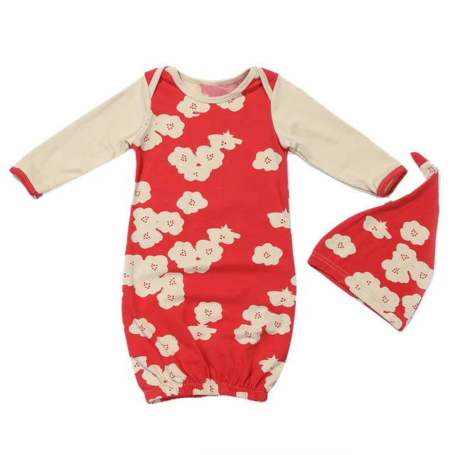 2pcs Newborn Baby Sleeping Bag Kids Long Sleeve Fl Printed 2pcs Newborn Baby Sleeping Bag Kids Long Sleeve Fl Printed Cotton Hat Fashion