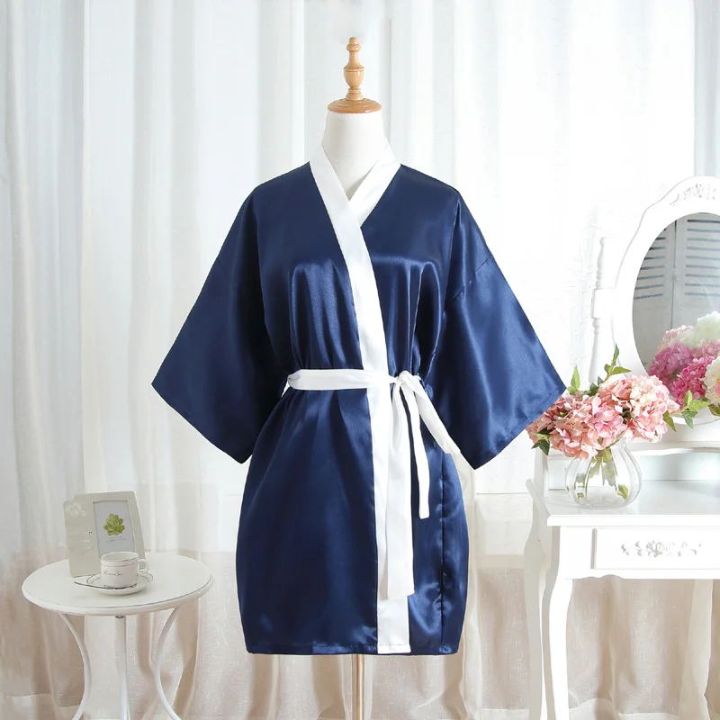 Размера плюс свадебные туфли для невесты или подружки невесты туалетн мини-кимоно красные женские короткие банный халат юката Ночная рубашка, одежда для сна, ночная рубашка - Цвет: C - 4
