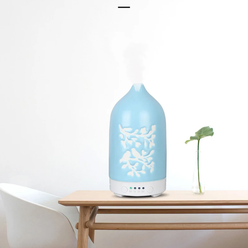 

100ML Ceramc Humidifier Ultrasonic Diffuser Portable Essential Oil Diffuser Aroma Atomizer Home Office Cool Mist Maker Fogger