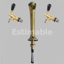 Два крана Cobra дизайн пивная башня латунный материал PVD/Посеребренная пивная башня с держателем значка пива и охлаждающими линиями