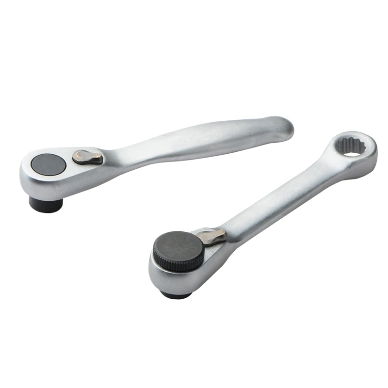 Practical Metric Offset Double Ring Wrench Spanner Reversible Ratchet Handle Wrench Metric Hand Tool