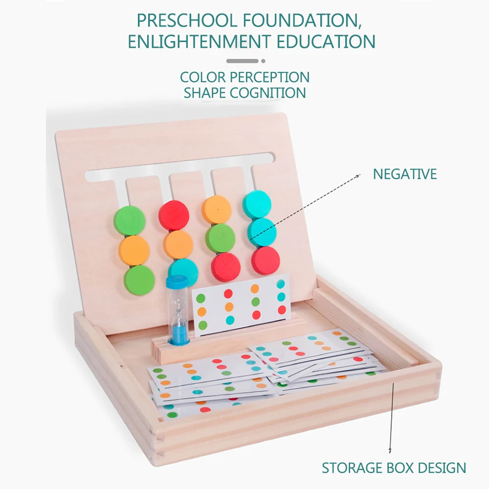 Обучающие игрушки Монтессори для детей 4 сочетание цветов деревянные детские игрушки тренировка мышление Игрушки для малышей Математика дидактические игры