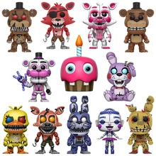6PCS/Set Five Nights At Freddy's Toys PVC Action Figure FNAF Nightmare Chica Bonnie Funtime Foxy Freddy 5 Fazbear Bear Dolls 6PCS/Set Five Nights At Freddy's Toys PVC Action Figure FNAF Nightmare Chica Bonnie Funtime Foxy Freddy 5 Fazbear Bear Dolls