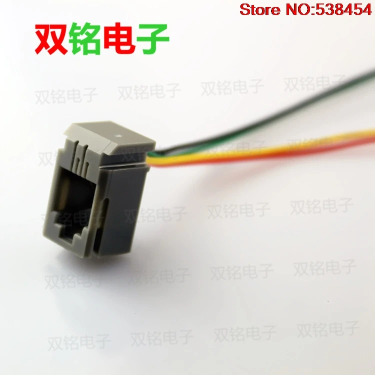 

5PCS RJ11 socket RJ10 RJ9 line phone jack handset 4P4C with line socket 616L