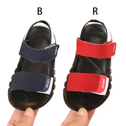 Летняя обувь для маленьких мальчиков и девочек мягкие сандалии для маленьких мальчиков кожаные дышащие отверстие детские тапочки для