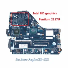 Z5WE1 LA-9535P NBMEQ11002 NB.MEQ11.002 laptop motherboard For Acer aspire E1-530 HM70 Pentium 2117U SR0VQ DDR3