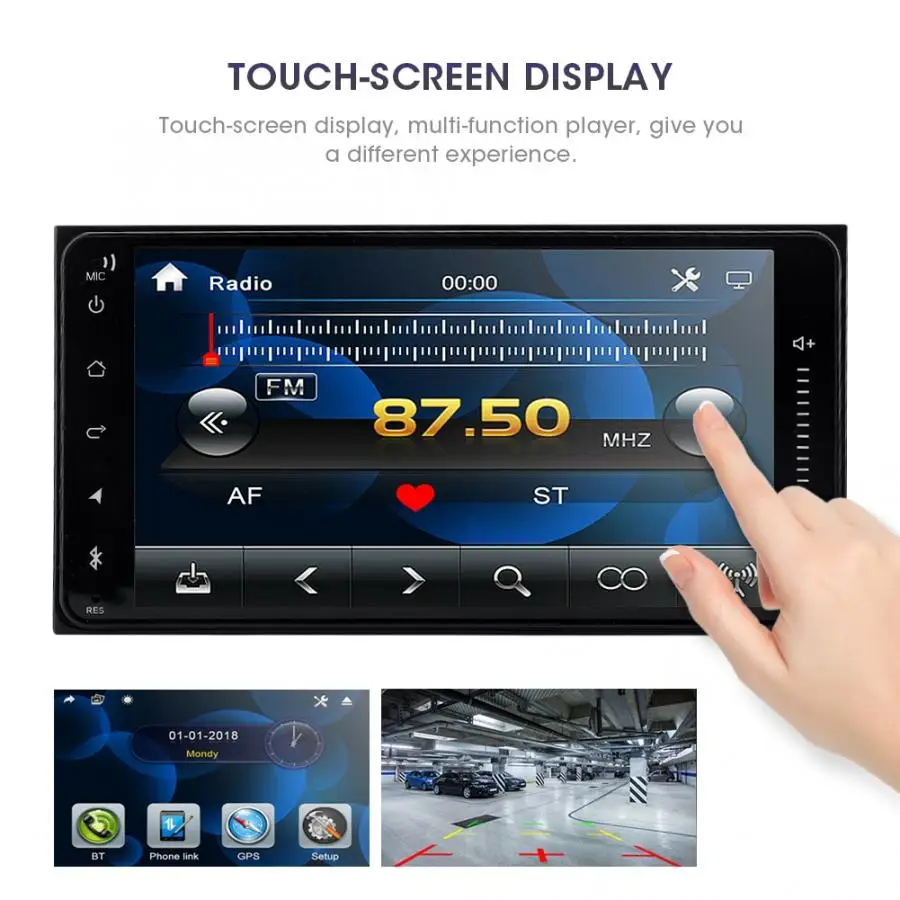 Sale Car Multimedia Player 7 Inch Smart Portable Touch Screen Car GPS Player Universal for Toyota (4+32) multimedia car Accessories 7