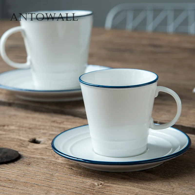 ANTOWALL, керамический чайник для холодной воды, большая емкость, для дома, высокая температура, белый фарфор, чайник для воды, кофейник, кружка и блюдце