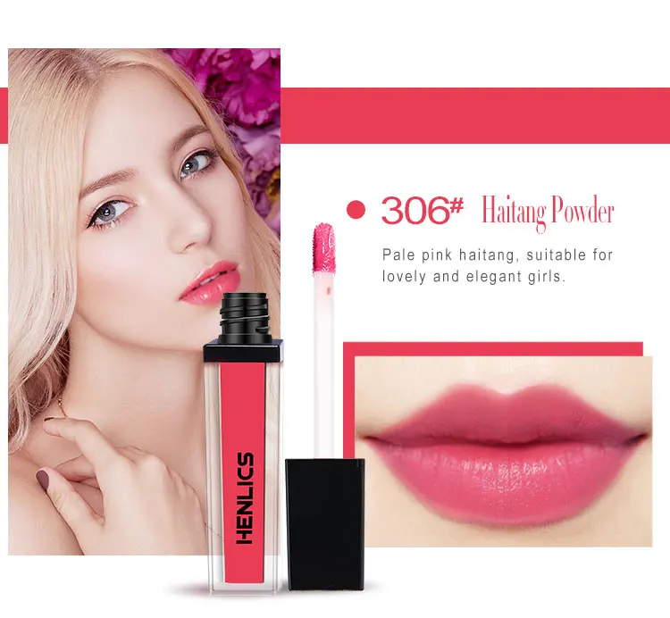 HENLICS 10 Colors Trendy Liquid Lipstick Hot Sale Sexy Lip Paint Waterproof Long Lasting Lipstick Lip Gloss Makeup Cosmetics (9)