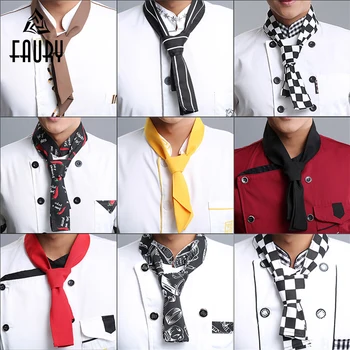 

Chef Scarf Colorful Kitchen Dessert Cooking Waiter Waitress Barber Tie Decoration Sweat Soft Towels Cook Workwear Accessories