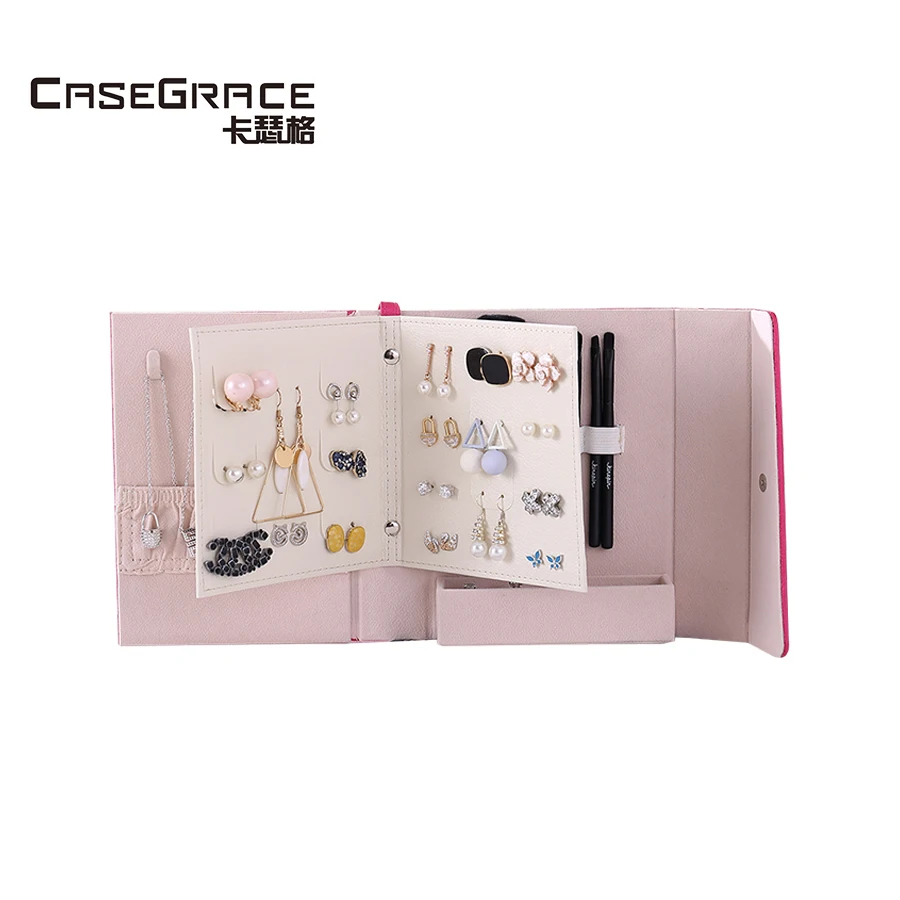 2018 новый бренд женские серьги Органайзер для украшений книга форма кожа
