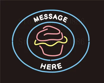 

Custom NEON Sign Board Ice Cream Glass Tube Beer Bar Club Pub Party Display Store Shop Light Signboard Signage Signs 17*14"