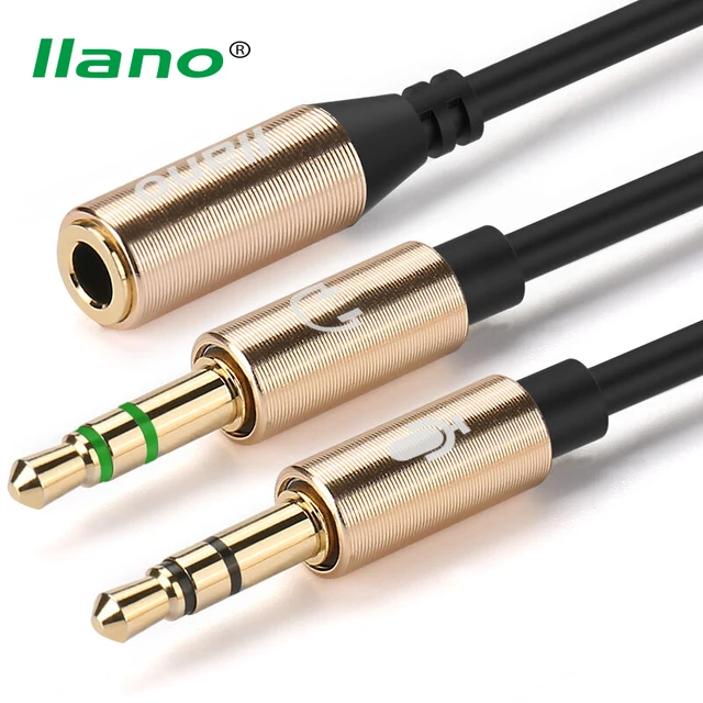 US $3 78 10% OFF|3 5 Jack Audio Cable Adapter Headset Microphone Combo Converter Male To Female Mic Headphone AUX Cabo For Laptop Speaker Adaptor on