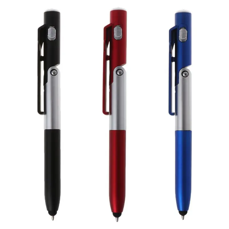 Multifunction 4 in 1 Ballpoint Pen Folding LED Lights New Stand Phone P4R4 
