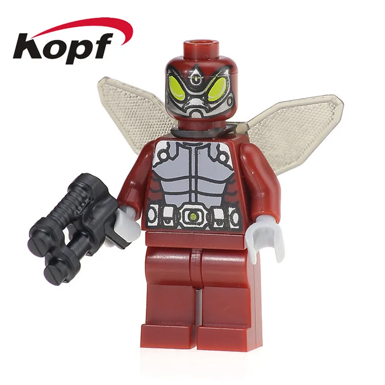 

Single Sale Blue Beetle Joker Panda with Heart Killer Croc Harley Quinn Super Heroes Building Blocks Toys for children KL052