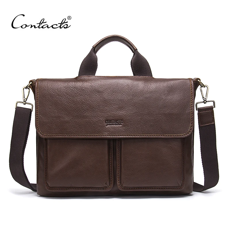 Classical Fashion New Genuine Leather Men Briefcase Luxury Brand Fashion Laptop Bag Mens
