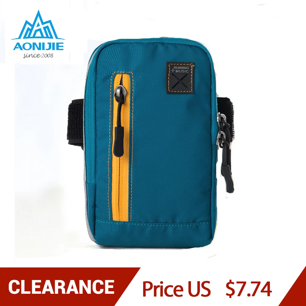 

AONIJIE Arm Bags Outdoor Running Coins Purse Waterproof Waist Bag Sports Phone Mobile Wallet Key Package Arm Belt Shoulder Bag