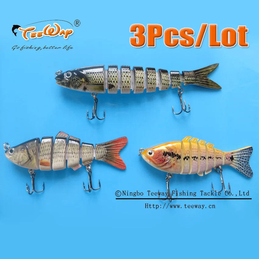 

3PCS Fishing Lure 6 Segment 7 Segment 8 Segment Swimbait Crankbait Hard Bait Slow Fishing Tackle FL-H02