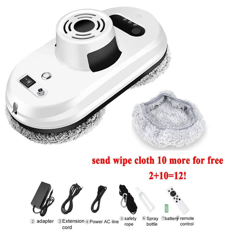

DCOVOR Remote Control Magnetic Electric Window Cleaner Robot Vacuum Cleaner High Tall Window Washing Glass Window Cleaning Robot