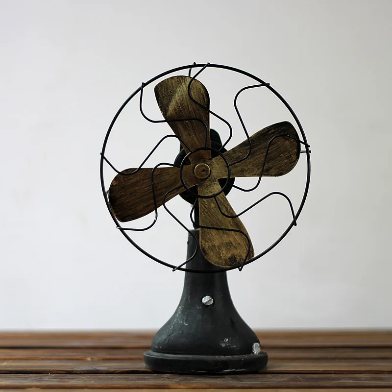 

Resin Antique Imitation Electric Fan Model Handmade Iron der Ventilator Figurines Home Decoration Crafts