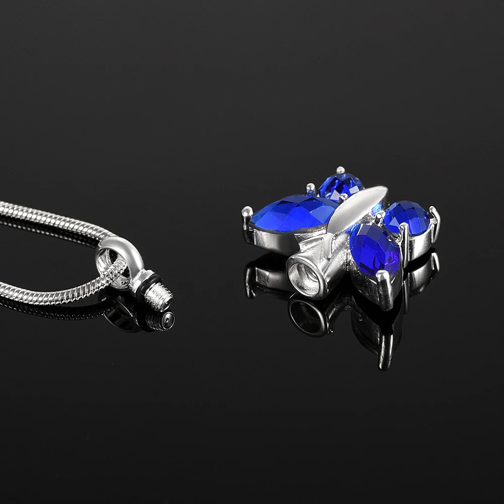 KLH8497 2 Элегантное ожерелье из нержавеющей стали кулон память Keepsake урна для праха +
