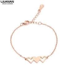 Браслет с шармом в виде сердца для жены и дочери, мамы и сестры, друзья, как сестры, браслет из нержавеющей стали из розового золота для девушек и женщин