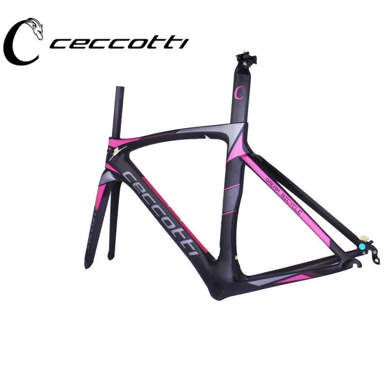 Perfect Newset Ceccitto Brand Yellow Carbon road frame carbon bike frame T1000 UD road bicycle Di2 and Mechanical quadro de bicicleta 7