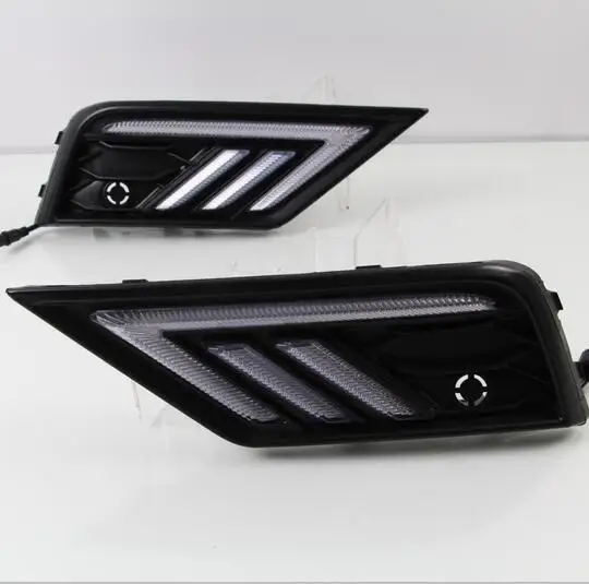 

For 16-17 Volkswagen Tiguan L Daytime Driving Light Belt Turning to LED Day Line Lamp Retrofitted Fog Light Frame