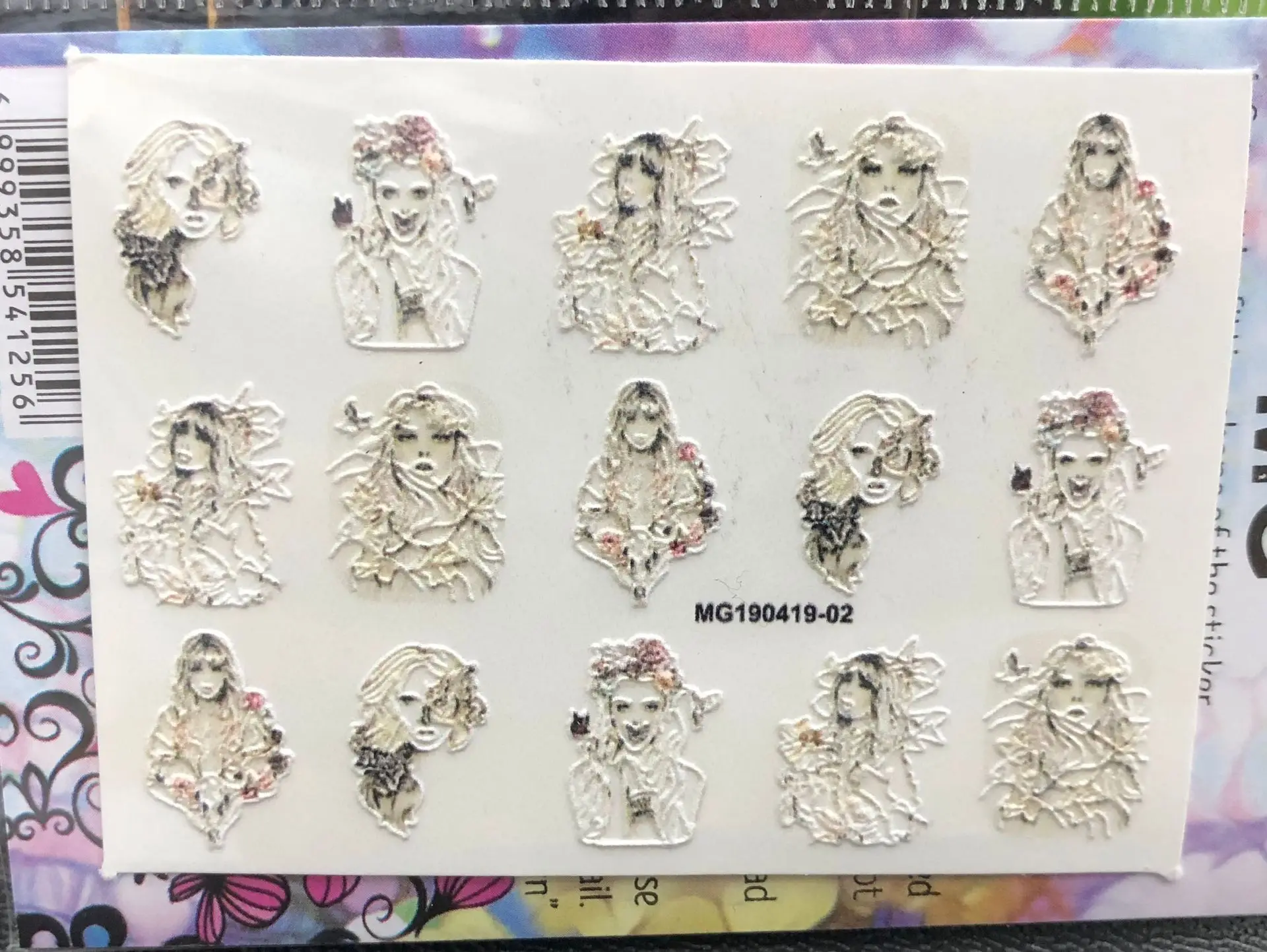 

Diy3d Stereo Nail Sticker Seamless Relief Stereo Net Safflower Brilliant Beauty Head