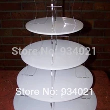 5 ярусов белая акриловая подставка для торта, Акрил стенд кекса